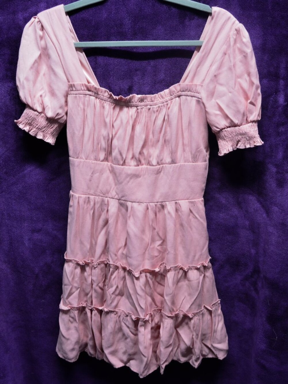 Pink Ruffle Short Dress